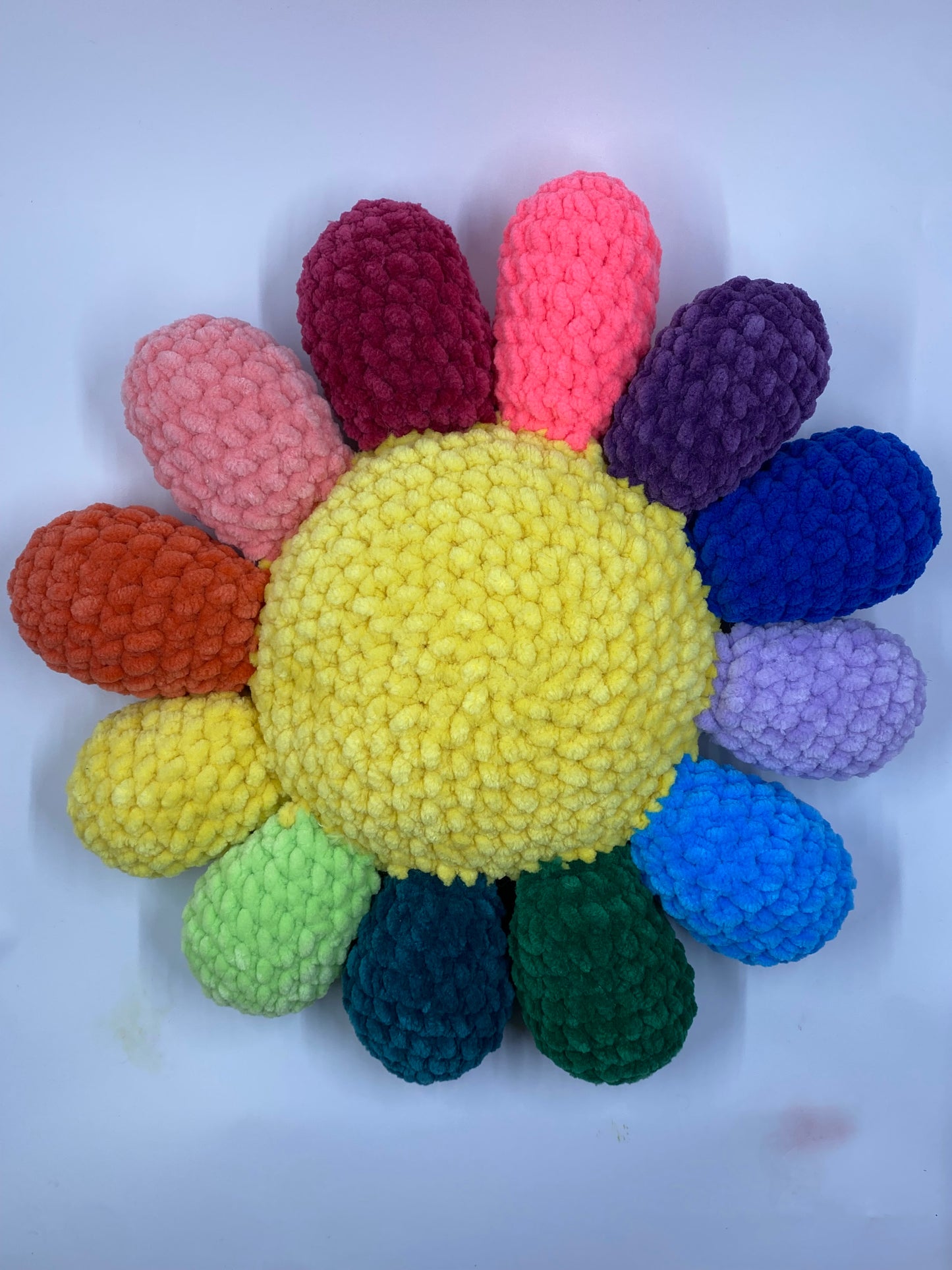 Sunflower crocheted plushie