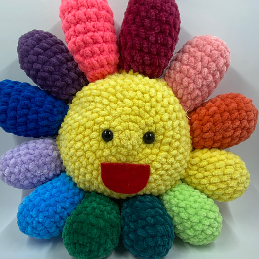 Sunflower crocheted plushie