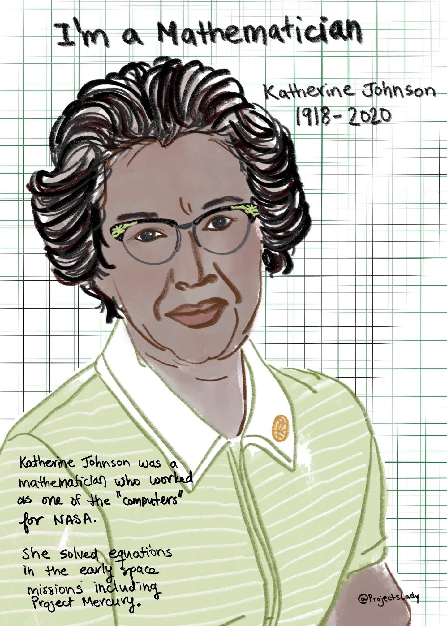 STEMinists Portraits: Katherine Johnson, NASA Mathematician