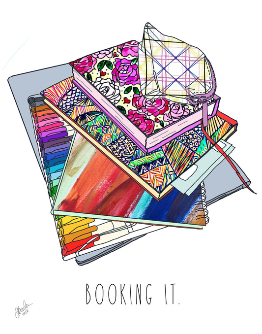 Booking it! Book Lover Digital Art and Stationary