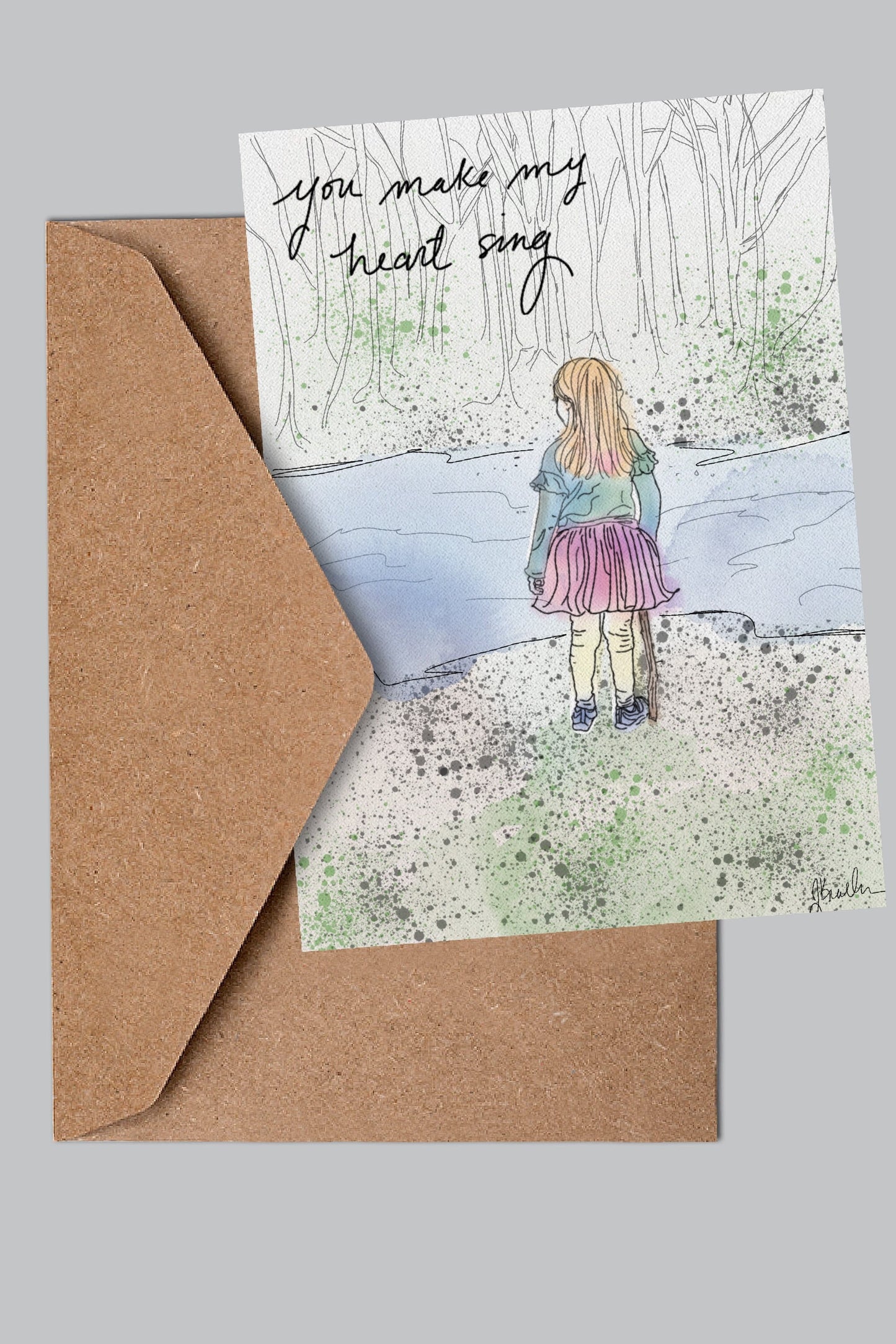 Make My Heart Sing! Wilderness Child Digital Art and Stationary