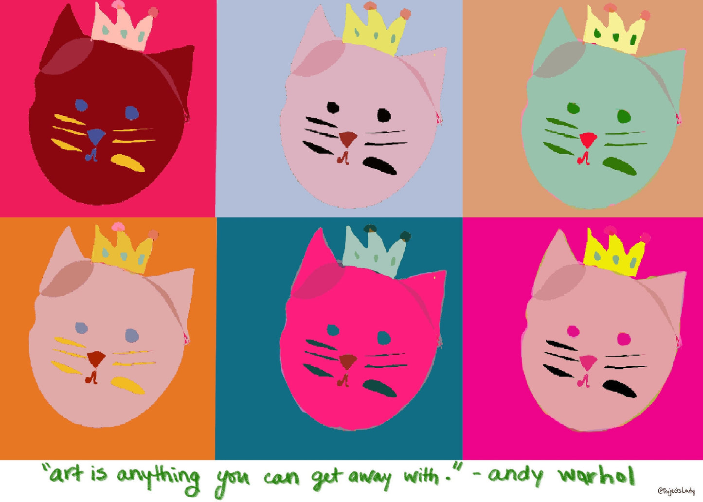 Andy Warhol Cats Digital Art and Stationary