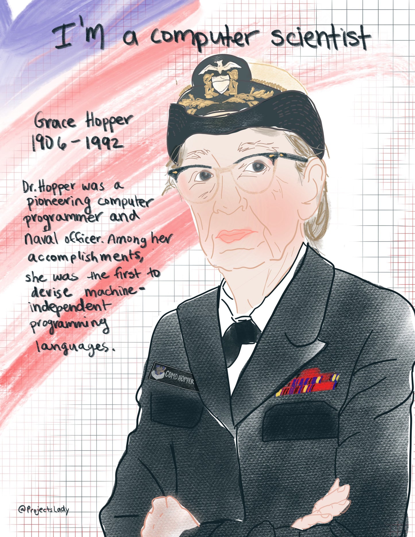 STEMinist Portraits: Grace Hopper, Navy Computer Coder