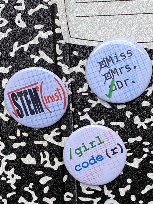 STEMINIST button pin pack