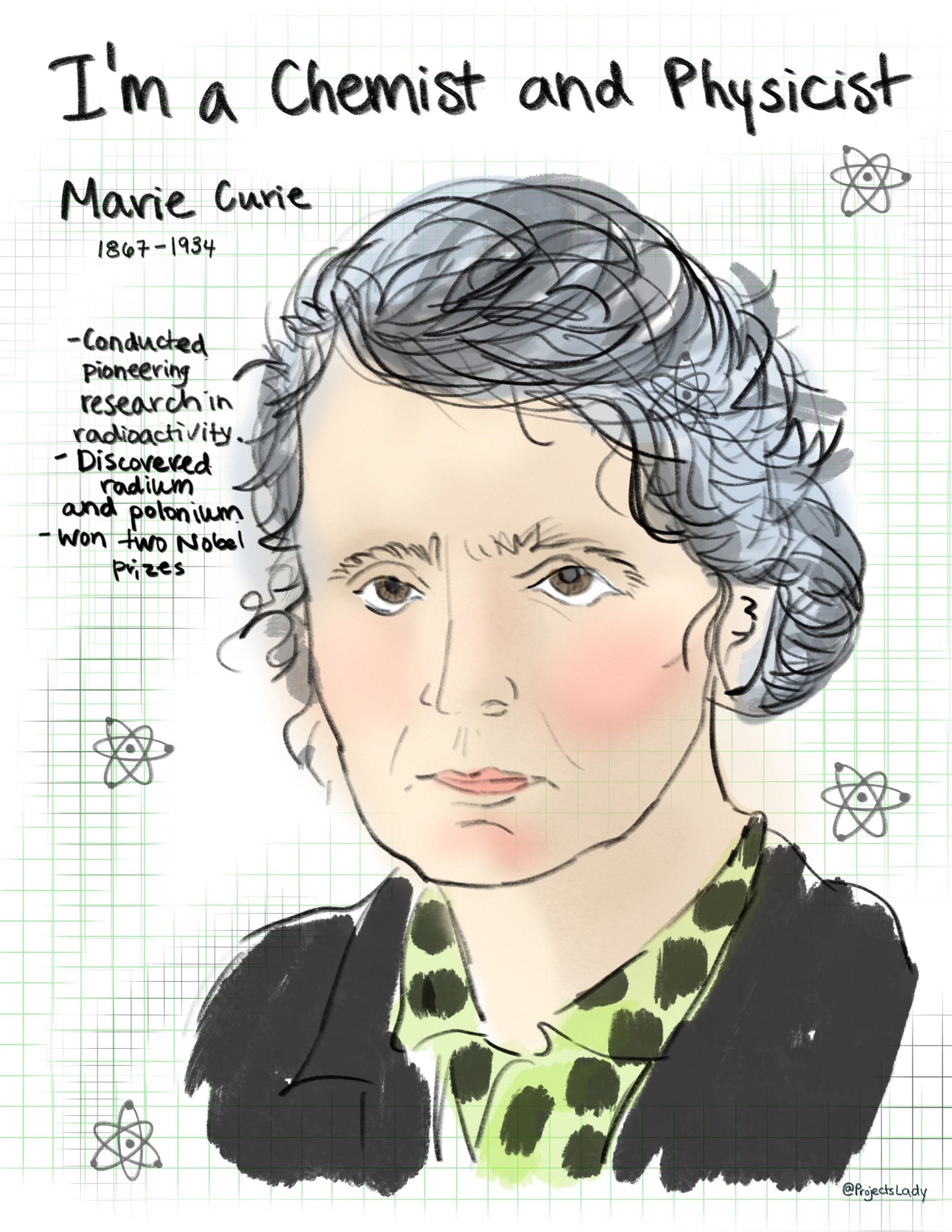 STEMinist Portraits: Marie Curie, Chemist and Physicist